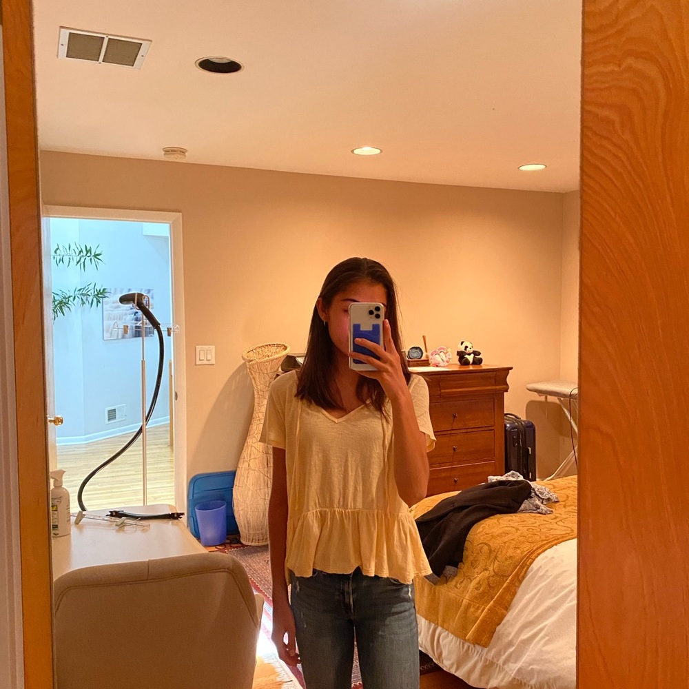 Peplum Short Sleeve Top